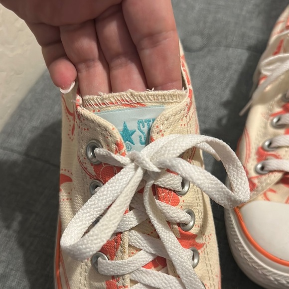 Converse Women's Sneakers in Orange and Cream - Picture 2 of 5